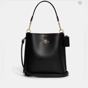 Coach Black Leather Shoulder Bag